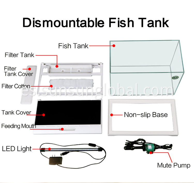 Sunsun Table Plastic Aquarium Fish Creanting Farming Tank